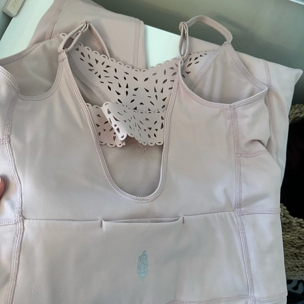 NWOT Free People Movement One Piece with Lace Detail